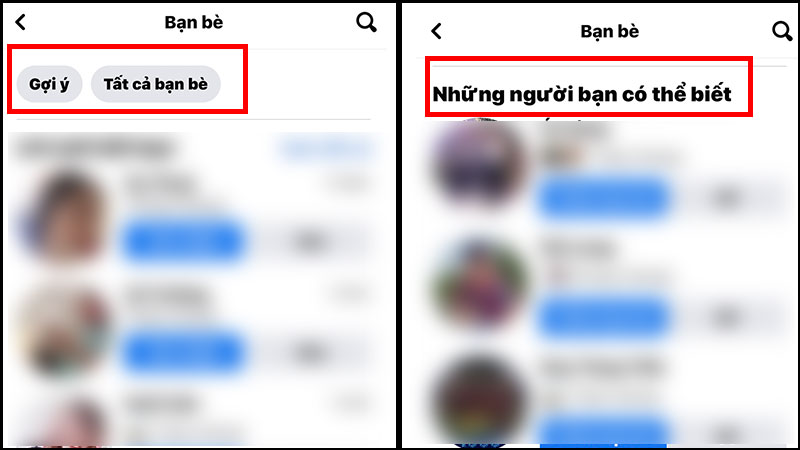 Chọn vào gợi ý sẽ ra những người bạn có thể biết
